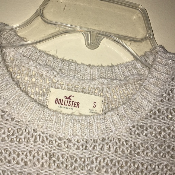 Hollister Sparkling Cream Sweater w Flower Sequin - Picture 3 of 7